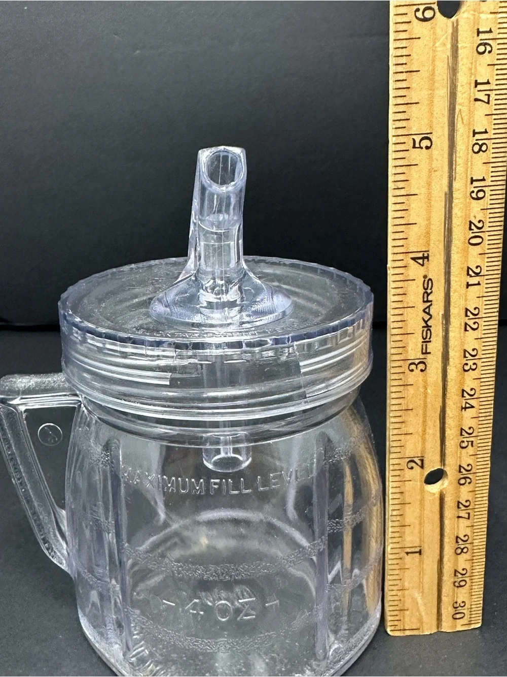 Vintage Oster Plastic Mini Blender Attachment with Pour Spout Lid A1